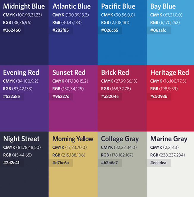 Midnight Blue Shades Color Palette