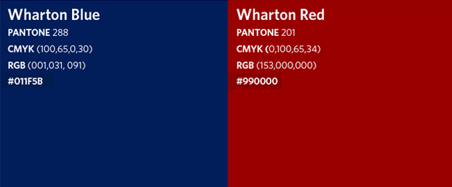 Wharton School Colors - Identity Kit