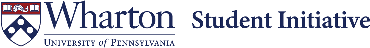 StudentInitiative_Color_Hor@4x Logo for the Wharton Student Initiative at the University of Pennsylvania, featuring a shield with a stylized "W" and books.