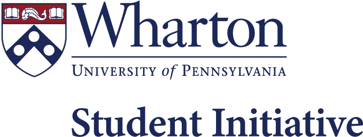 StudentInitiative_Color_Vert@4x Logo of the Wharton School at the University of Pennsylvania with the text "Student Initiative" below.